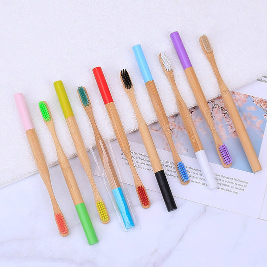Bamboo Toothbrush with Custom Logo and Kraft Paper Box